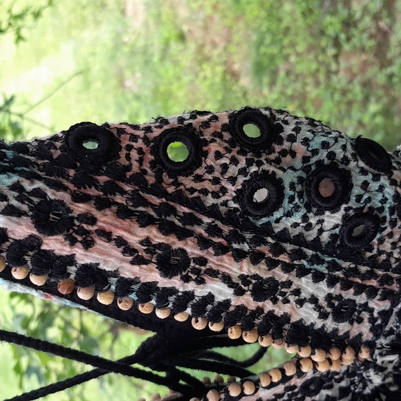 Free People Good Vibes Boho Maxi Midi Dress Medium NWT - Picture 7 of 13